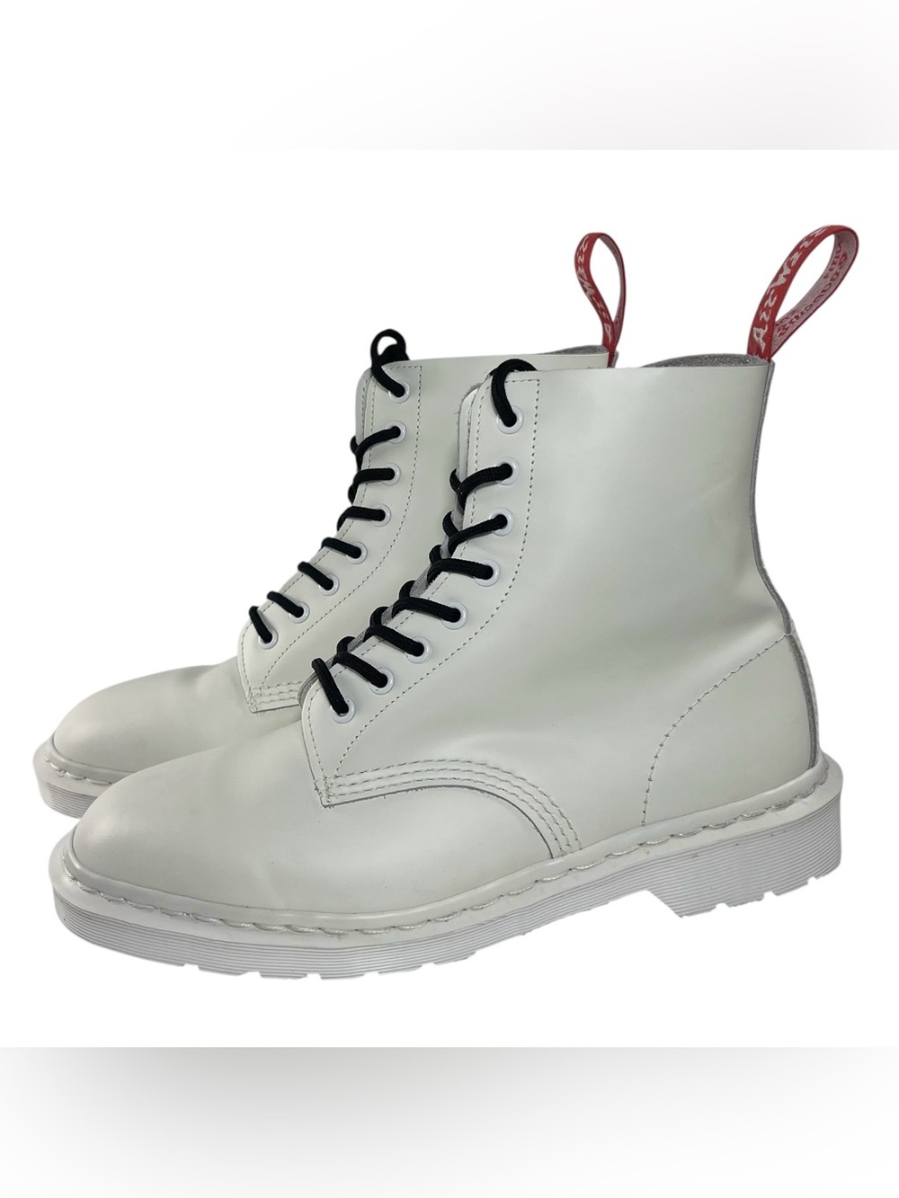 DR. DOC MARTENS UNDERCOVER 1490 made in England White Combat Boots Men UK 8 US 9